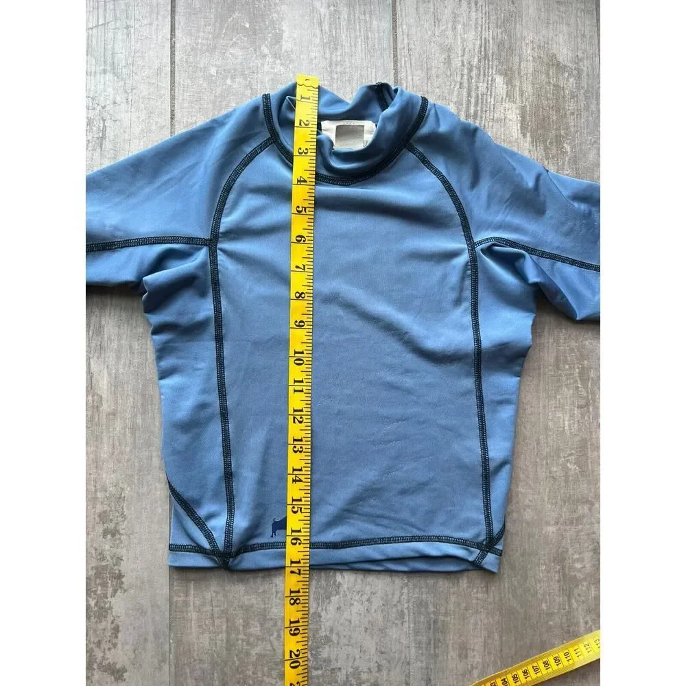 Wes & Willy Toddler Boys Blue Rash Guard Half Sleeve Surf Swim Summer Beach 4T
